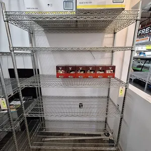 Wire 6-Tier Shelf on Wheels, 48"x18"x77"