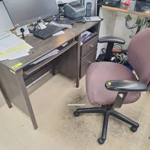 Wood Desk 47"x21.5" Office Chair