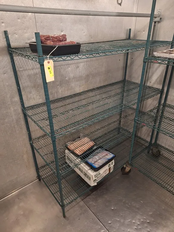 Wire 4-Tier Shelf on Wheels, 60"x24"x65"