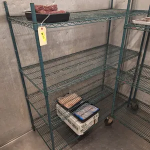 Wire 4-Tier Shelf on Wheels, 60"x24"x65"