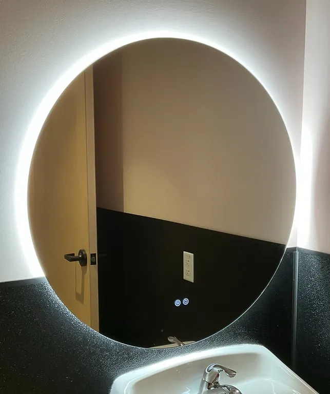Adorna Round Frameless Backlit Mirror