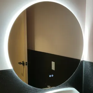 Adorna Round Frameless Backlit Mirror