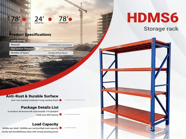 2026 HDMS6 Heavy Duty Metal Shelving (Unused)