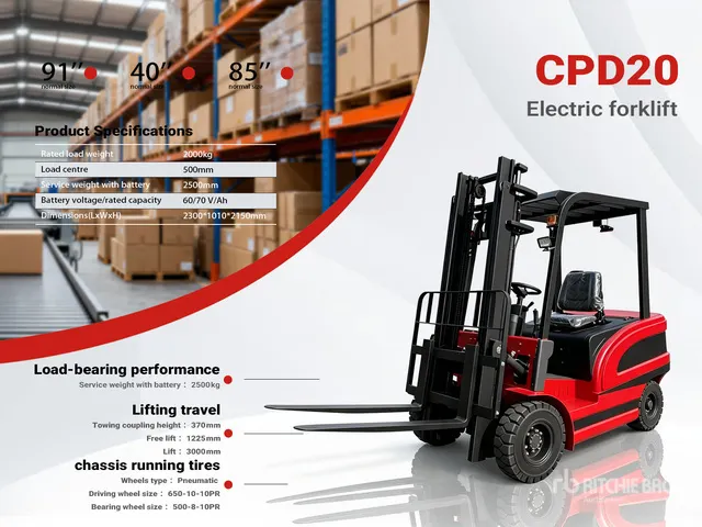2026 CPD-20 2000 kg Electric Forklift (Unused)