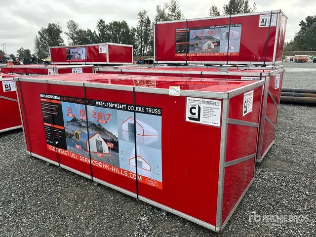 2026 HIlls Industrial 1005026 50 ft x 100 ft Double Truss Storage Building (Unused)