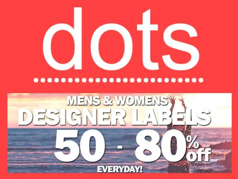 (5) $50 Gift Cards from Dots, Saskatoon (Retail Value $250)