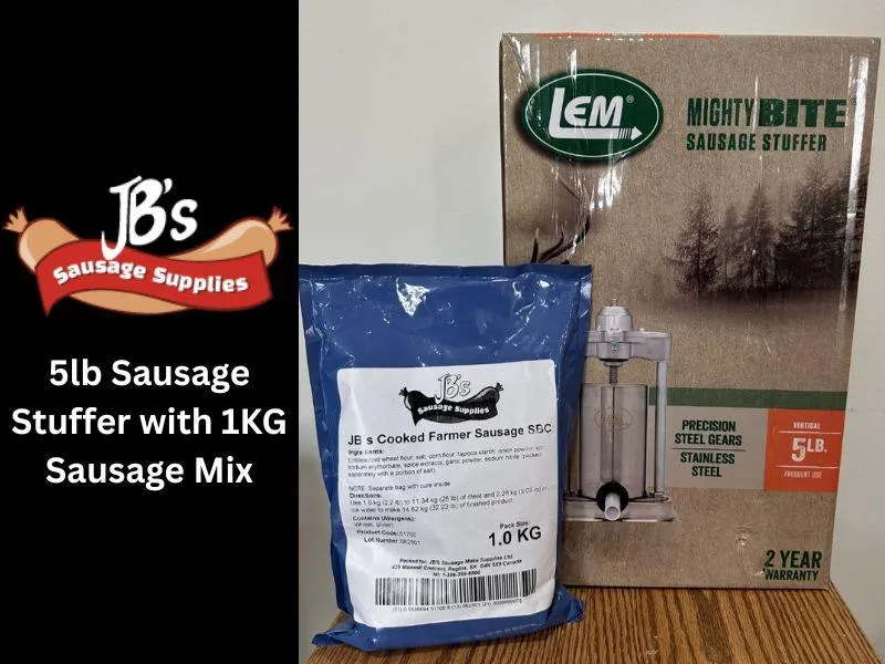 5lb Sausage Stuffer with 1KG Sausage Mix from JB's Sausage Supplies, Saskatoon (Retail Value $290)