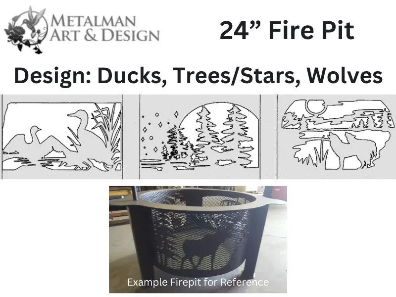 Firepit with 24" Burn Area from Metalman Art & Design, Saskatoon (Retail Value $969)