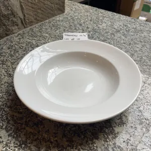 Lot of 10 - White Circular Dining Bowls, 10.25" Diameter
