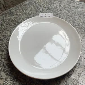 Lot of 10 - White Oval Plates, 10" x 13"