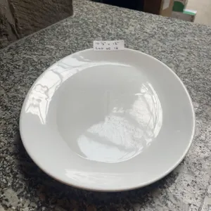 Lot of 12 - White Oval Dining Plates 10.5" x 13"