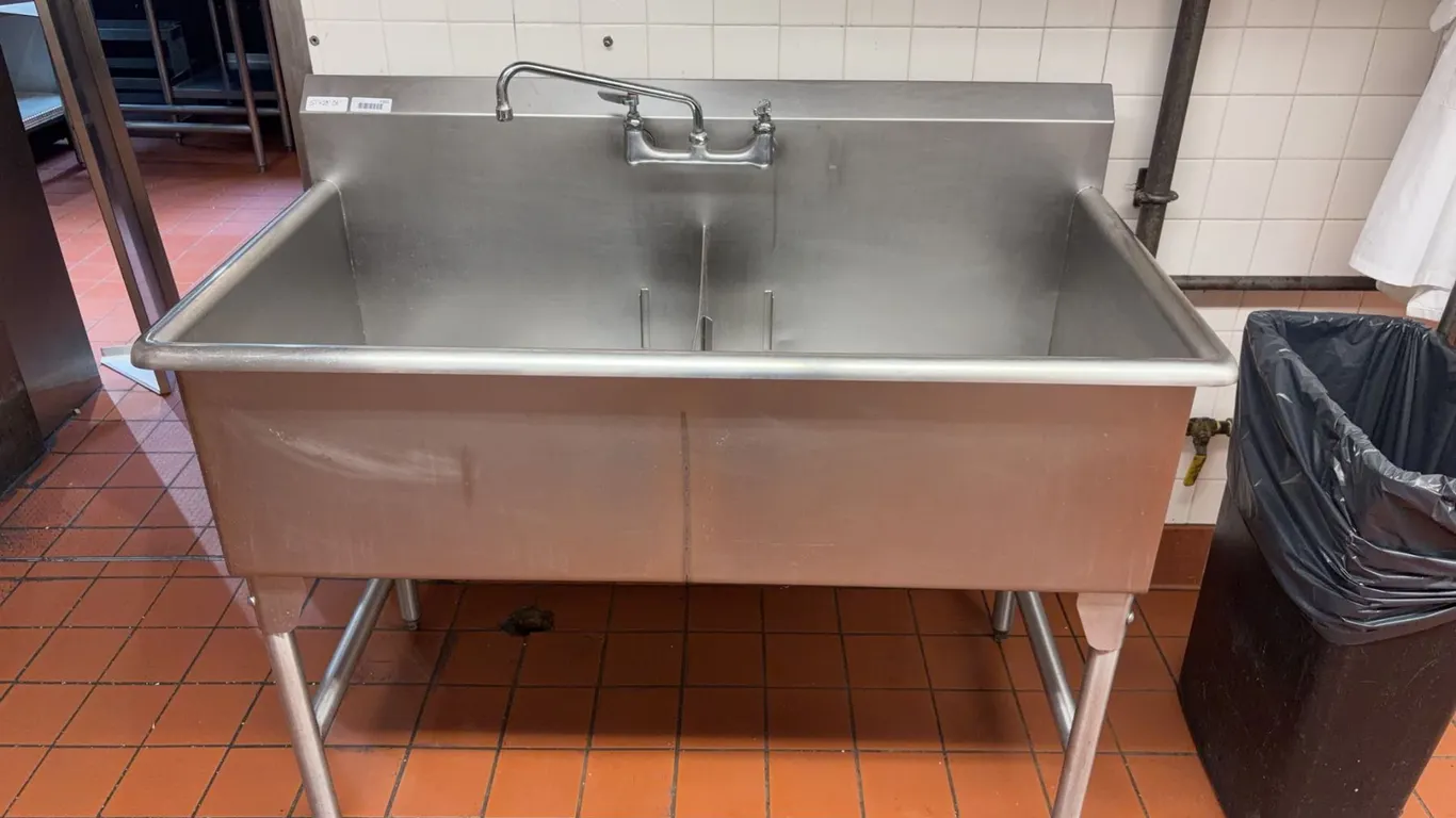 Stainless Steel Double Sink 57"x28"x36"