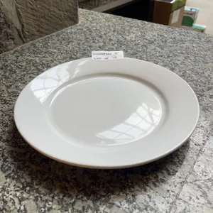 Lot of 10 - White Circular Dining Plates, 11â€ Diameter