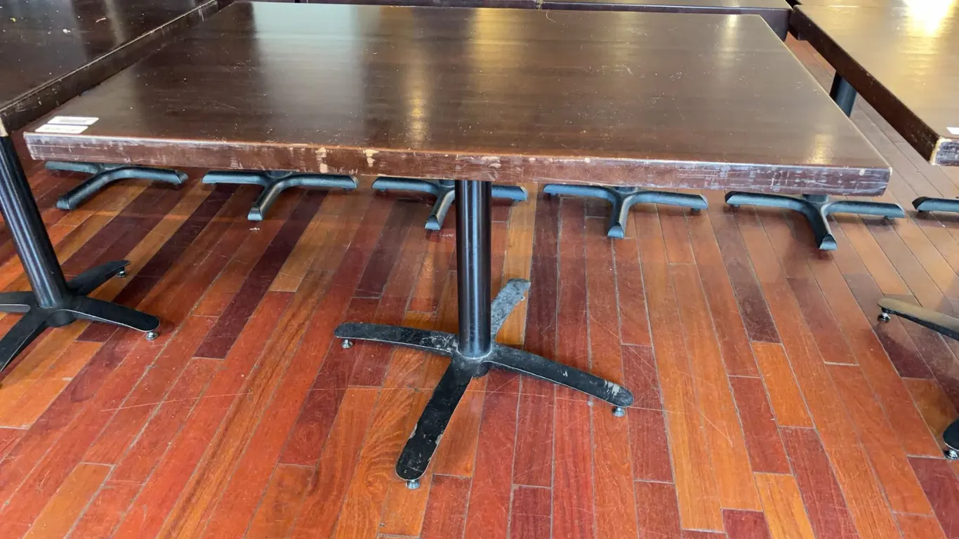 Rectangular Wood Restaurant Table 48"x32"x30"