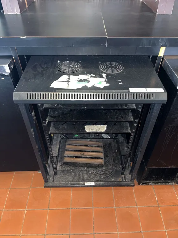 Black Metal Server Rack Cabinet with Shelves !Electronics Not Included!