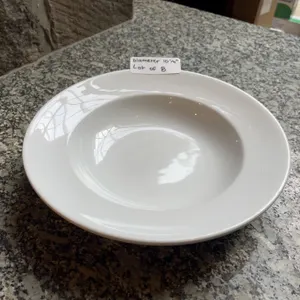 Lot of 8 - White Circular Bowls, 10.25" Diameter
