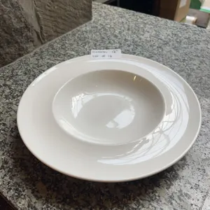 Lot of 12 - White Circular Dining Bowls, 12â€ Diameter