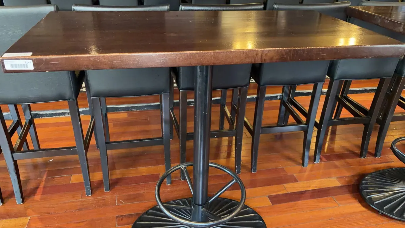 Rectangular Bar-Height Wood Table 48"x24"x44"