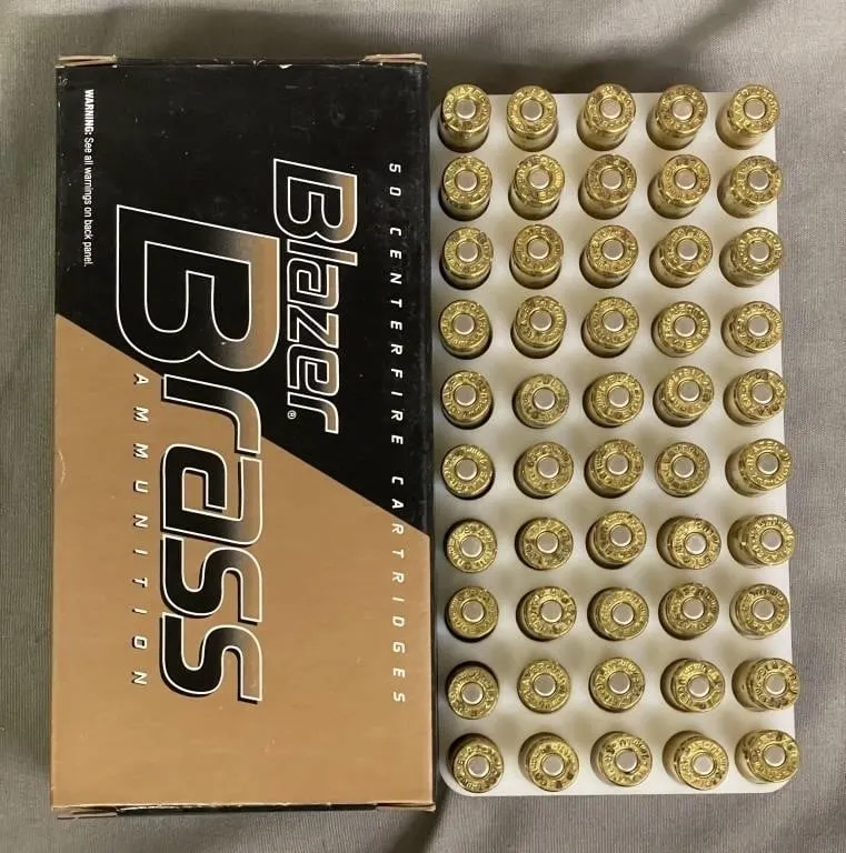 Two boxes of 20 Blazer Brass 9mm cal. Luger CF