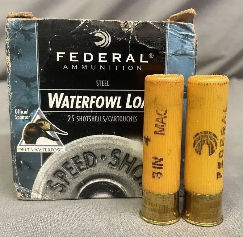 Box of 25 Federal 20 ga. shotshells. 3?? 7/8 oz.