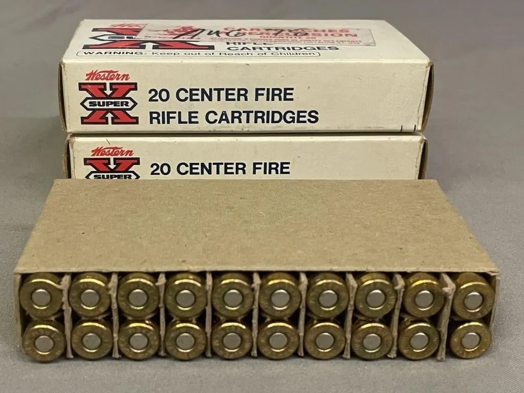 Two boxes of 20 Western Super X .223 cal. REM CF
