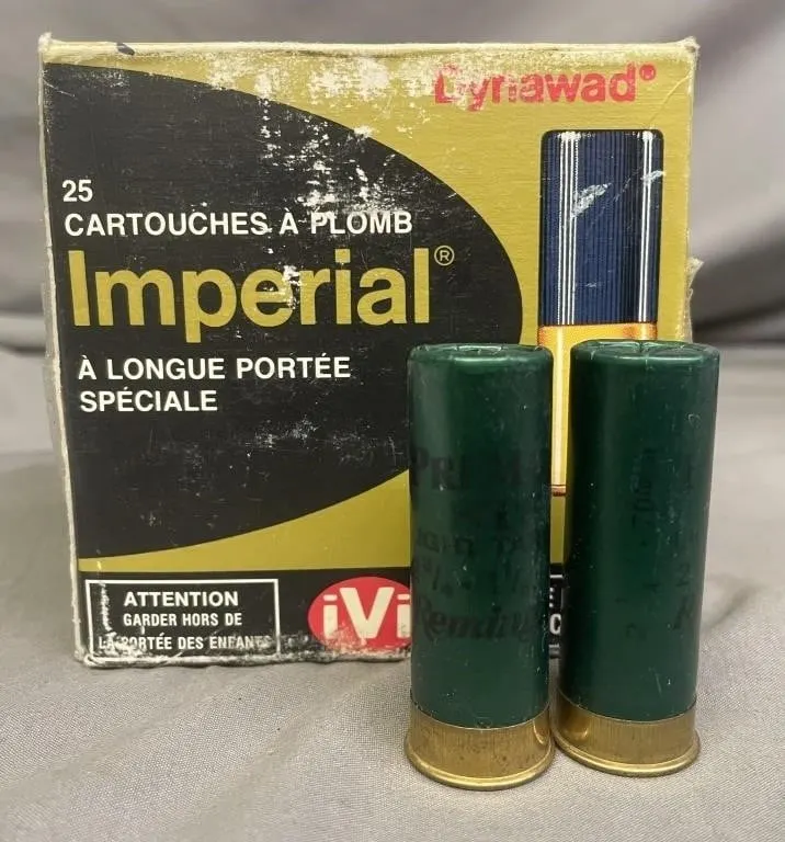 Box of 25 Remington Premier 12 ga. shotshells.