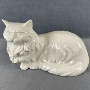 White Ceramic Cat