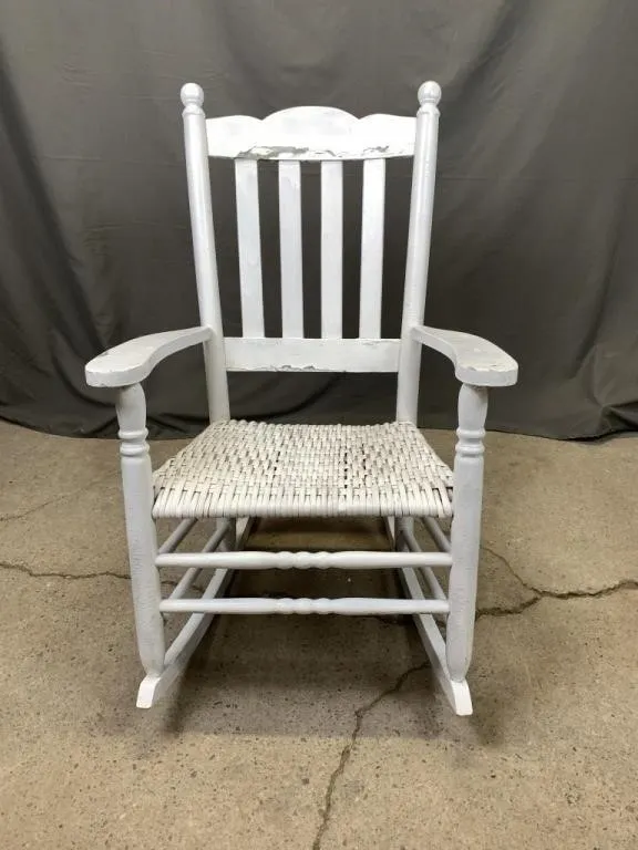 White Wooden Rocking Chair