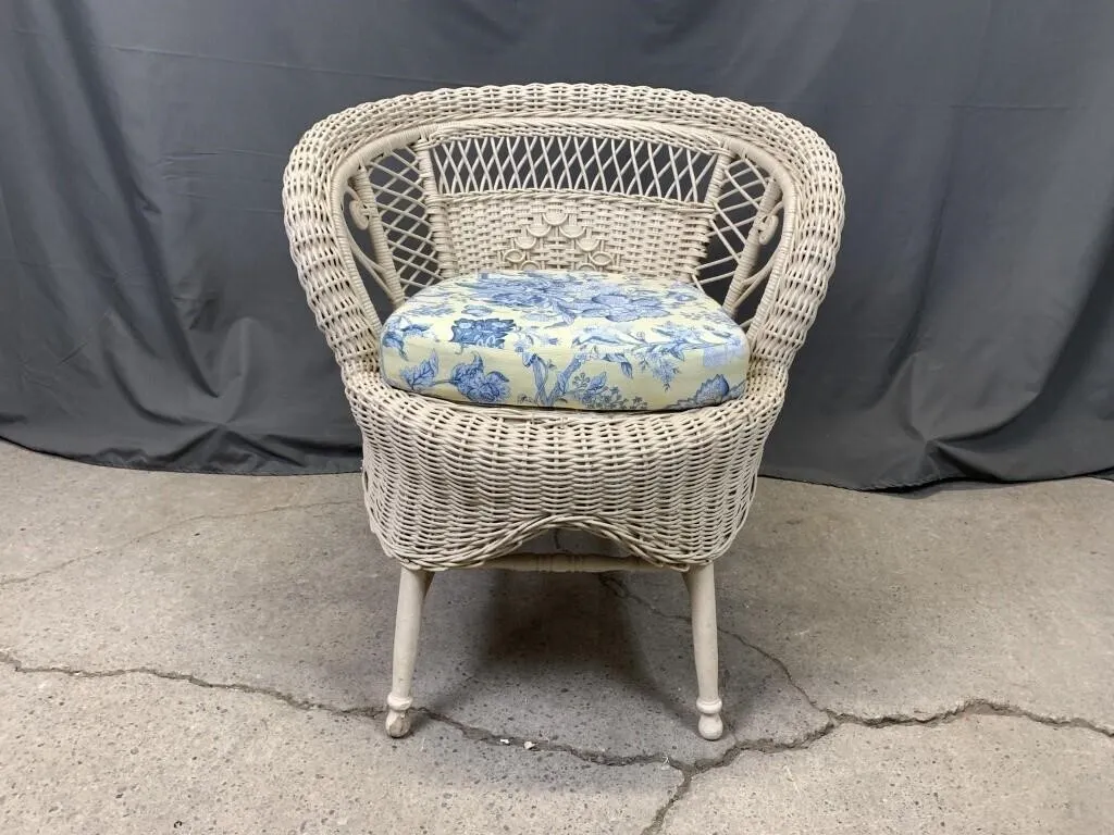 White Whicker Chair