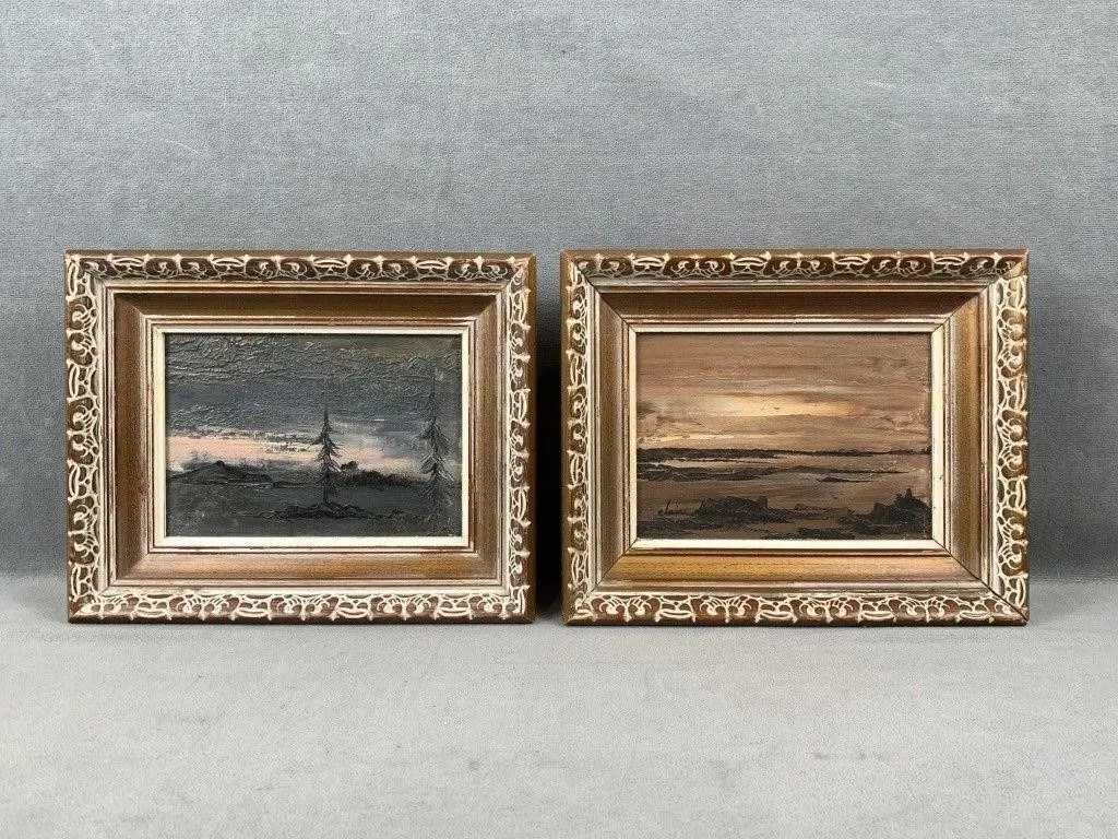 2 Oil Paintings w Matching Frames