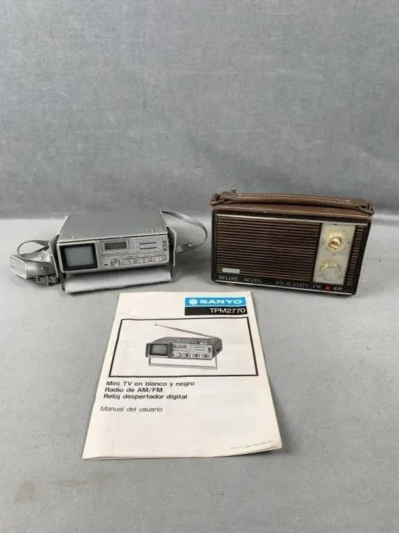 Portable Strauss Radio & Sanyo TV