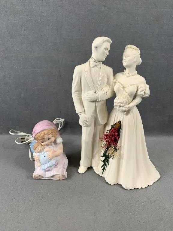 Wedding Figurine & Light Up Girl Figurine