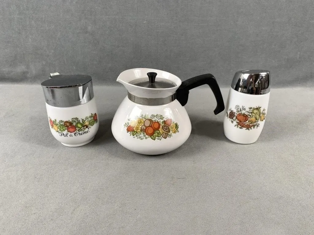 Tea Pot, Milk and Creamer Set