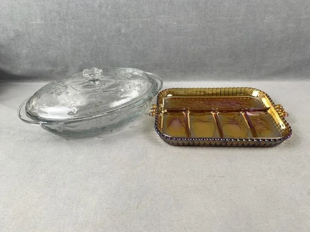 Glass Serving Tray & Casserole Dish