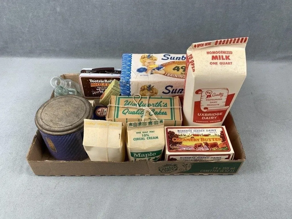 Collection of Vintage Packaging Butter, Cream, Etc