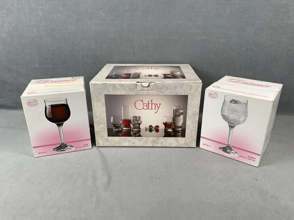 3 Sets of Glassware