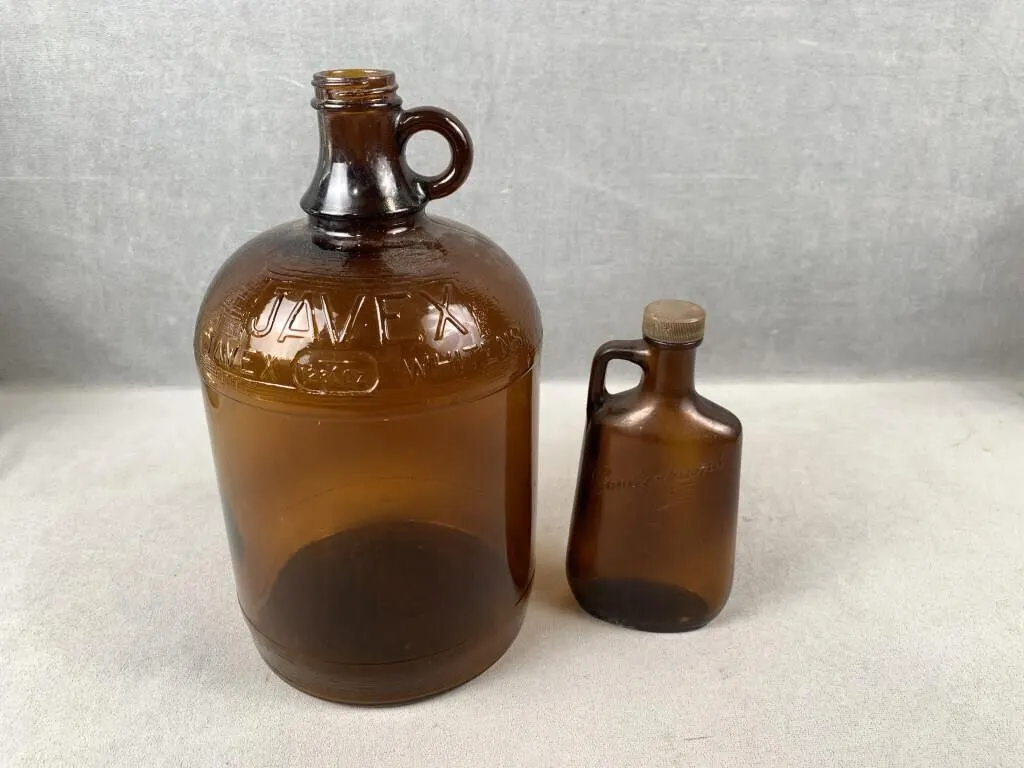 Amber Glass Jugs