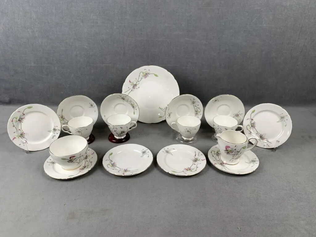 Old Royal Bone China "Erythronium" Dishes