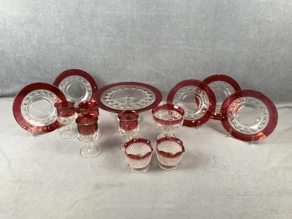 King's Crown Ruby Red Glassware