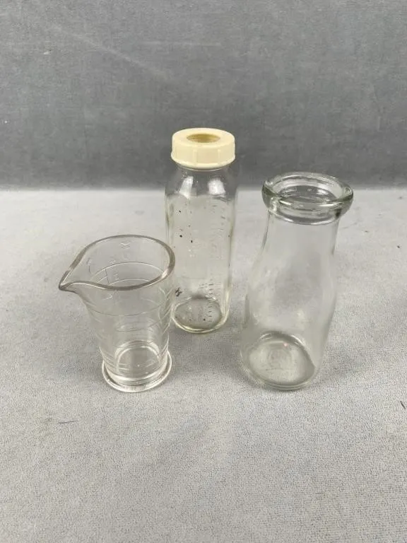 Glass Measuring Cup & Bottles