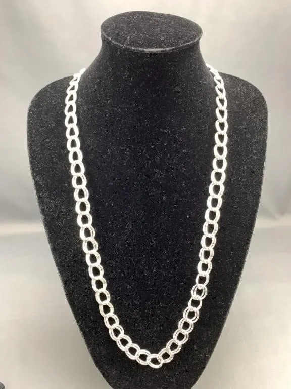 Silver Toned Link Necklace