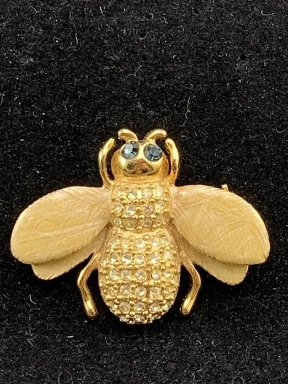Rhinestone Bumblebee Brooch