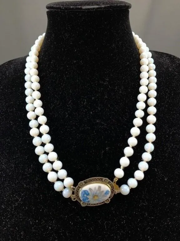 White Beaded Necklace