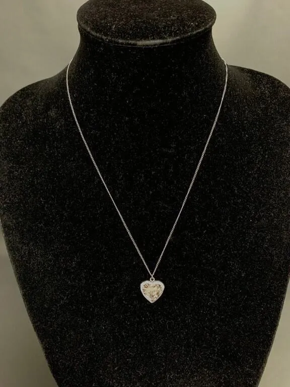 Sterling Heart Locket Necklace