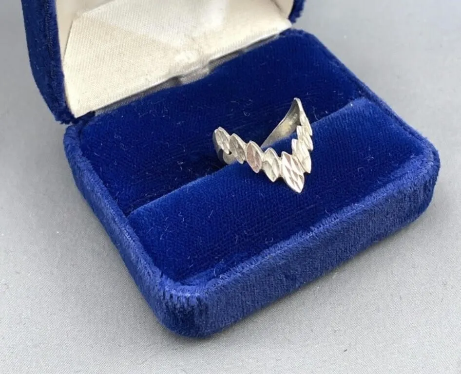 Sterling Chevron Stacking Ring
