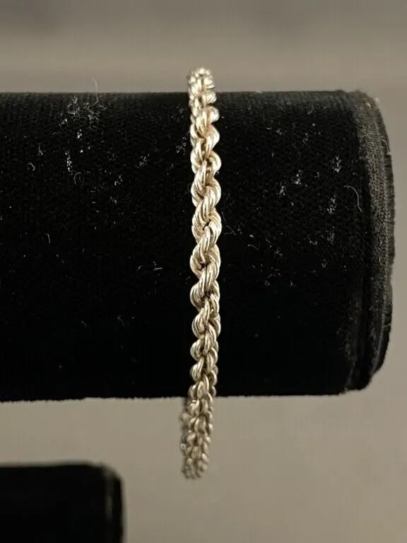 Sterling Silver Rope Twist Bracelet