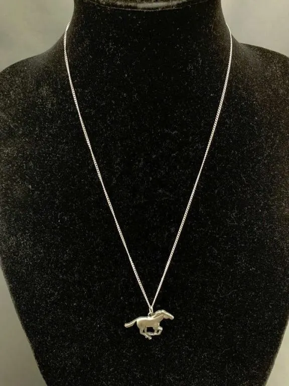 Sterling Necklace w Horse Pendant