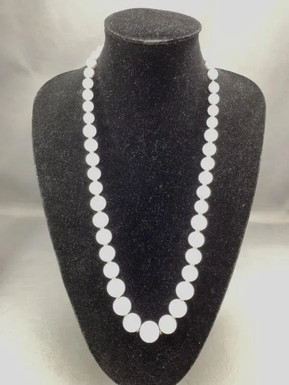 Large White Bead Necklace