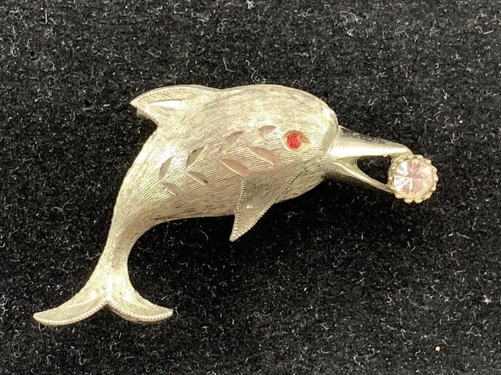 J.J. Jenette Dolphin Brooch