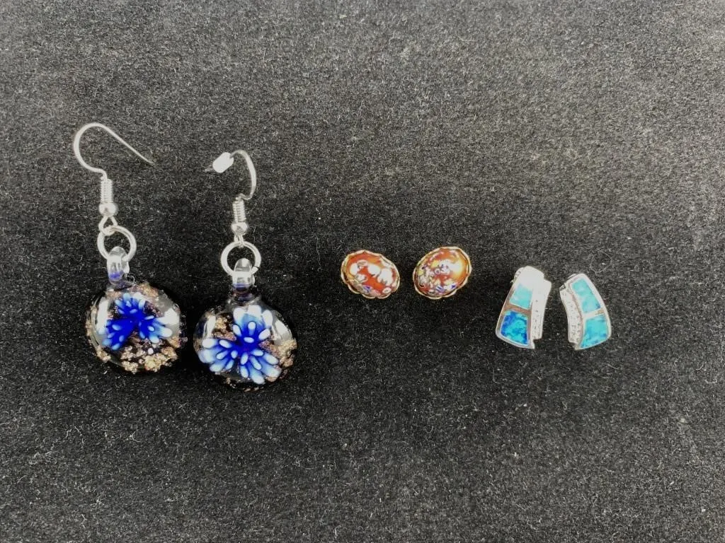 3 Pairs of Costume Earrings